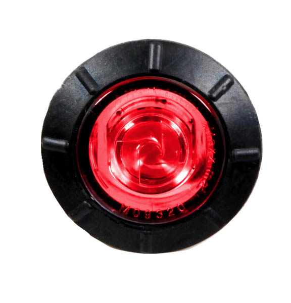 3/4" Round P2 Clearance Marker  Red Clear Lens