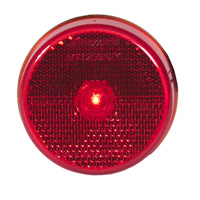 2 1/2" Round Red Reflectorized Clearance Marker Light