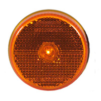 2 1/2" Round Amber Reflectorized Clearance Marker Light
