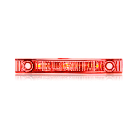 Low Profile 4&quot; Rectangular P2PC Red Clear Clearance Marker Light