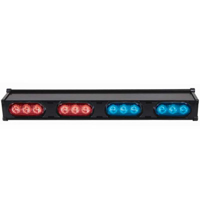 12 LED Warning Light Bar - 2 Red & 2 Blue M20372 Series