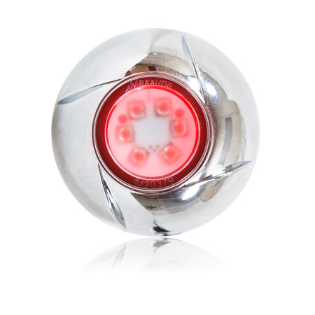 1.80&quot; Round 6 LED Auxiliary Emergency Warning Light - Red Clear Lens
