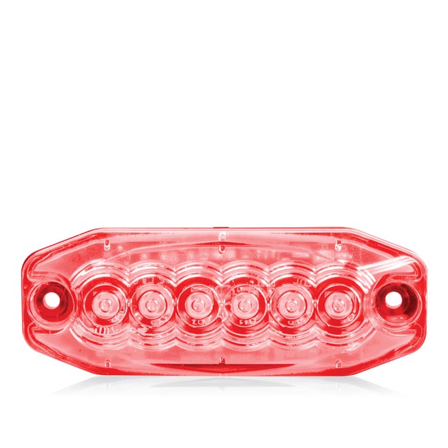 6 LED Ultra Thin Class 2 Emergency Warning Red Clear Light