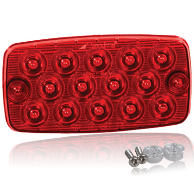 Surface Mount Low Profile 0.4" Ultra Thin LED Light - Red Stop/Tail/Turn