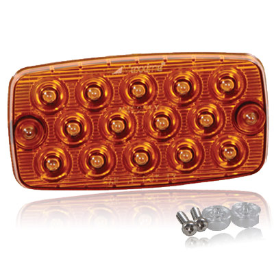 Surface Mount Low Profile 0.4" Ultra Thin LED Light - Amber Park Rear Turn