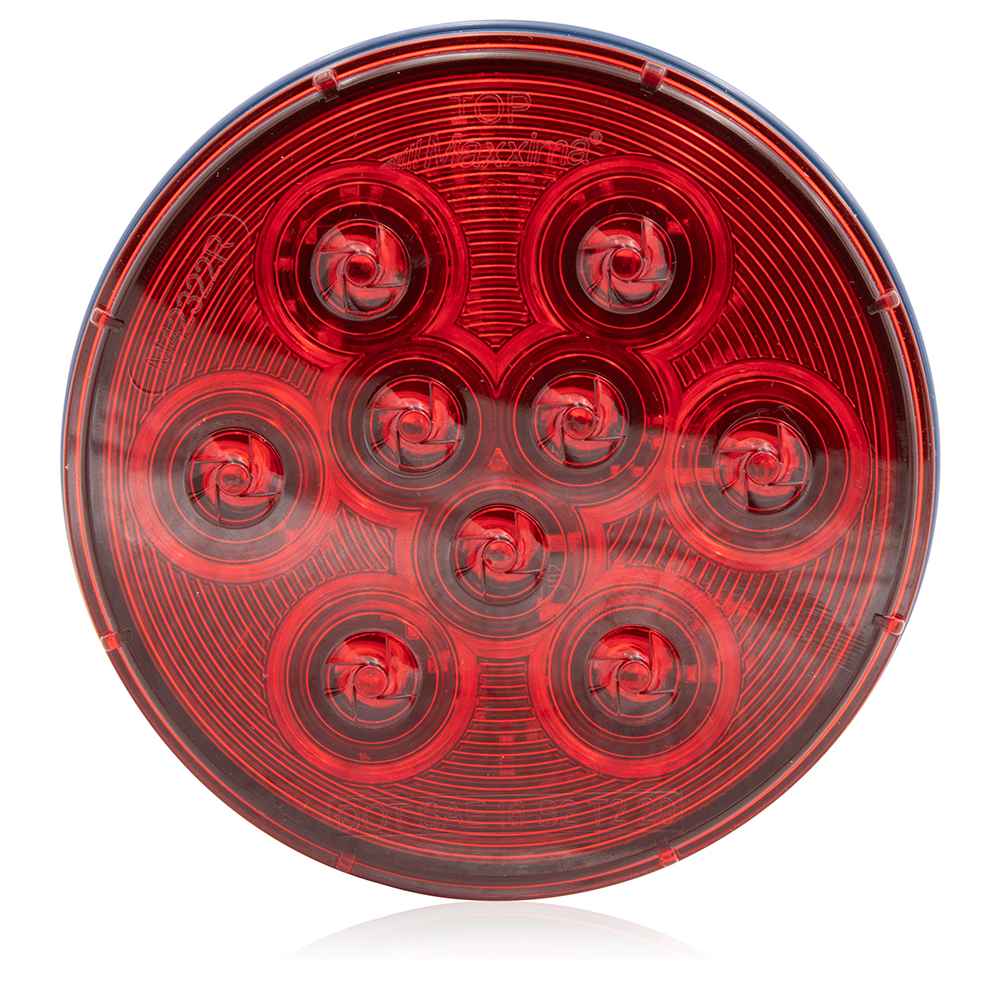 4" Round Red LED Stop/Turn/Tail Light, 12/24VDC Dual Voltage