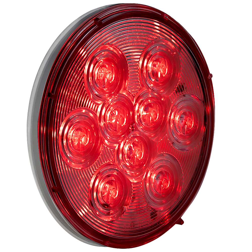 4" Round Red Clear Lens LED Stop/Turn/Tail Light