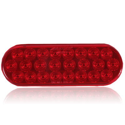 6" Red Oval Warning Flasher Light