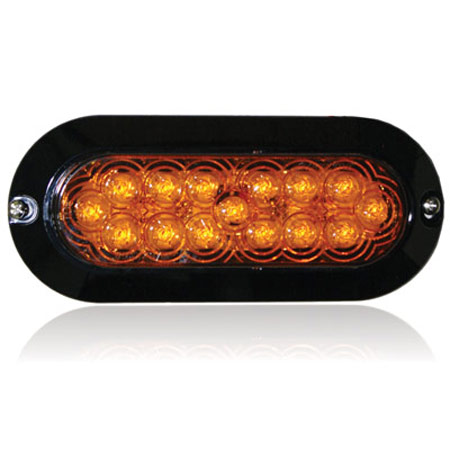 6&quot; Oval Surface Mount 15 LED/Dry-Fit Amber Park/Front/Rear Turn