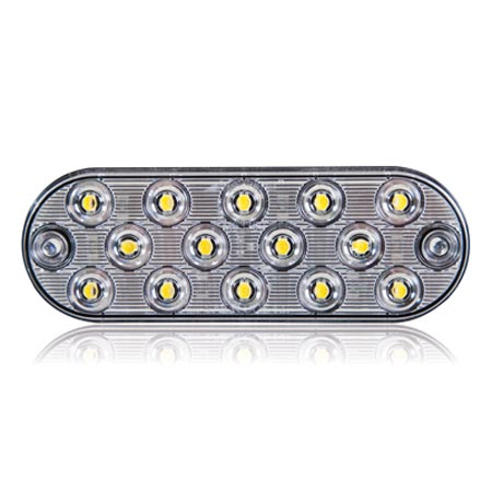 Low Profile Thin Oval White Surface Mount Backup Light