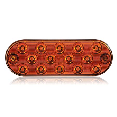 Low Profile Thin Oval Amber Surface Mount Park Rear Turn