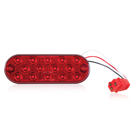 Low Profile Thin Oval Red Surface Mount STT with PL-3 Pigtail Connector