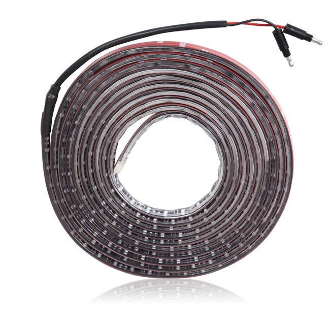 White LED Adhesive Strip Light 92" with 54" Twin Male .180 Bullets