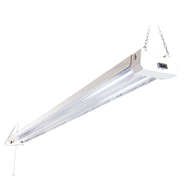 4 ft. Utility LED Shop Light Fixture, Linkable, Clear Lens 5000K Daylight 4800 Lumens