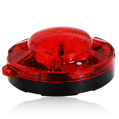 3.50" Red Round Battery Operated Emergency Flasher
