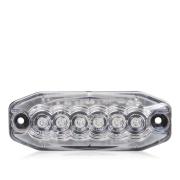 6 LED Ultra Thin Class 2 Emergency Warning White Clear Light